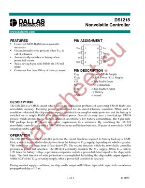 DS1218S+ datasheet  